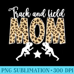 track and field mom leopard track mom track and field mama sweatshirt - png clipart