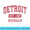 Detroit Michigan MI Vintage Sports Design Red Design Sweatshirt - Unique Sublimation patterns - Boost Your Success with this Inspirational PNG Download