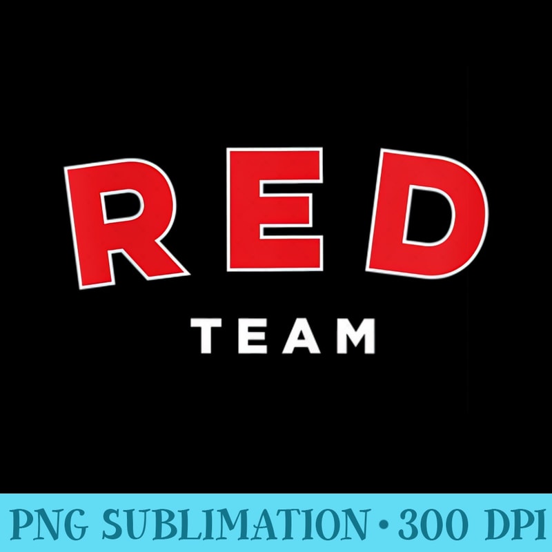 Womens Red Team Sports Field Day Colored - Ready To Print PNG Designs - Defying the Norms