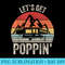 Vintage Retro Lets Get Poppin Camping RV Pop Up Camper - PNG Design Files - Eco Friendly And Sustainable Digital Products