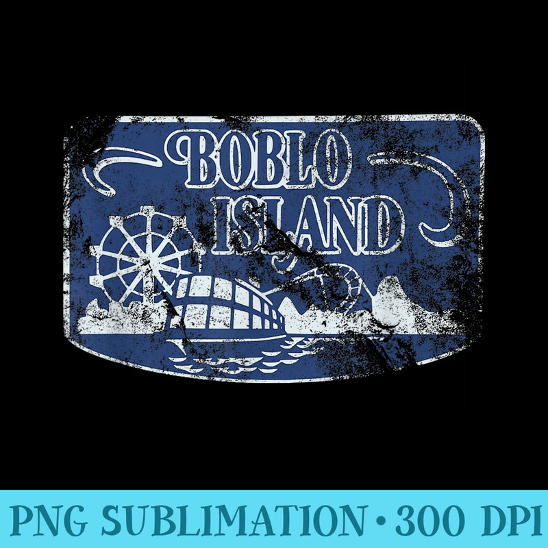 Boblo Island Detroit Vintage Distressed Worn Look - PNG Prints - Quick And Seamless Download Process