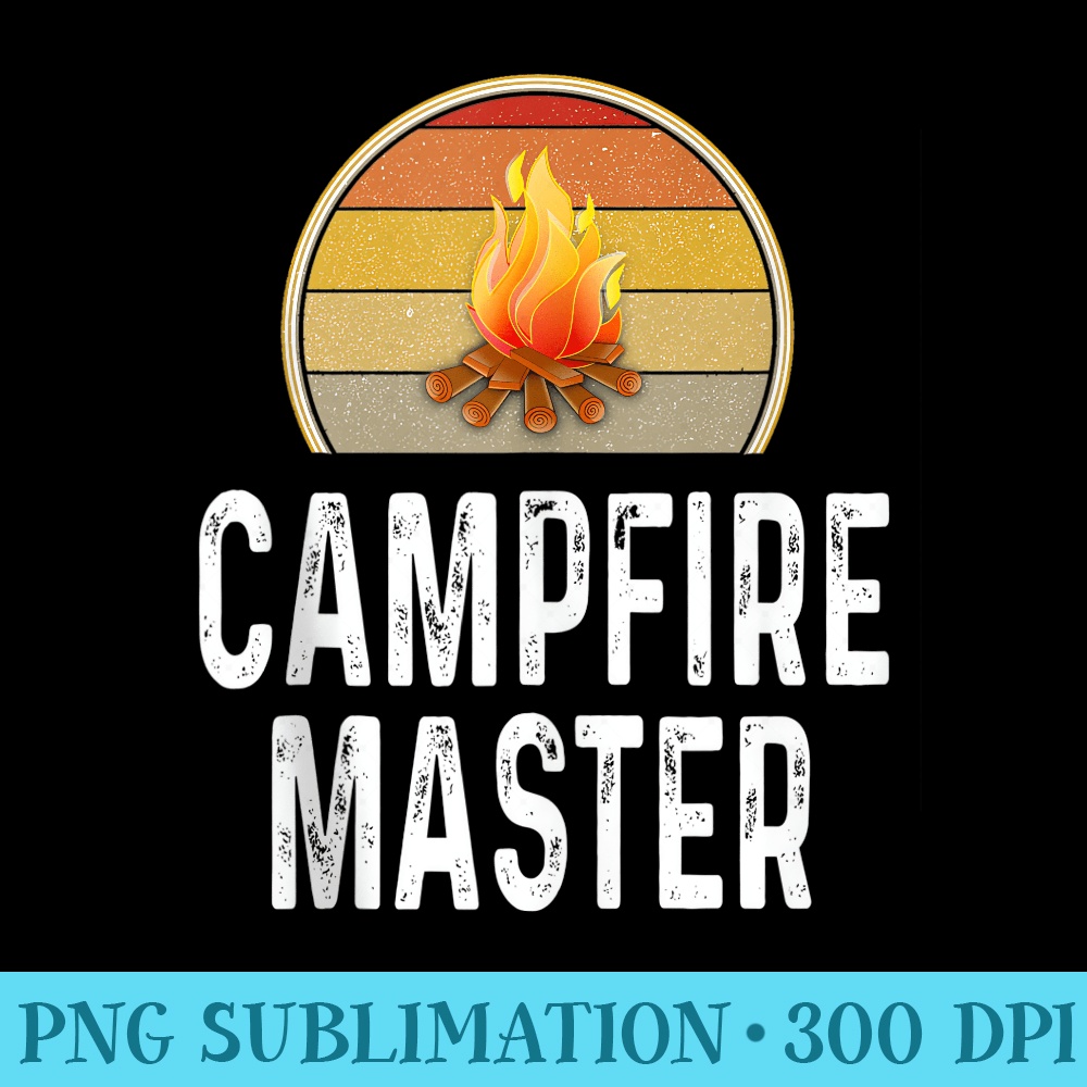 Funny Campfire Master Drunk Camping Camp Outdoor Retro - PNG design downloads - Boost Your Success with this Inspirational PNG Download