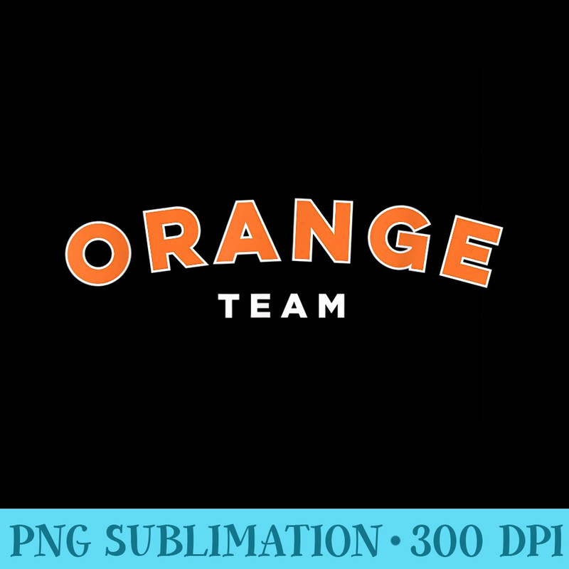 Orange Team Sports Field Day Colored - PNG Templates - Stunning Sublimation Graphics