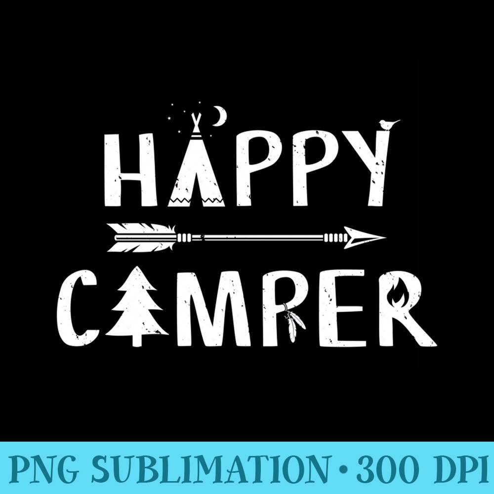 Happy Camper Camping Hoodie Camp For - PNG Clipart - Fashionable and Fearless