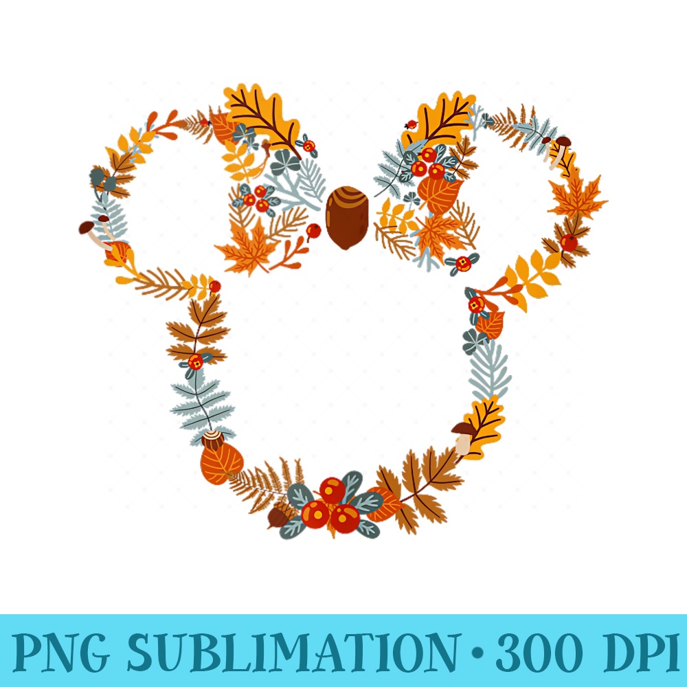 Disney Mickey And Friends Autumn Foliage Mickey Ears - PNG Download - Add a Festive Touch to Every Day