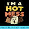 Im A Hot Mess Marshmallow Smores Summer Campfire Camper - Printable PNG Graphics - Add a Festive Touch to Every Day