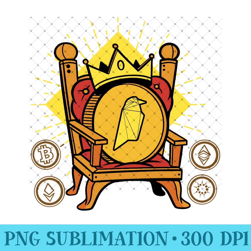 Ravencoin Funny Number One King of Crypto - PNG design assets - Bold & Eye-catching