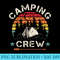 Camping Crew Retro Camper - Ready To Print PNG Designs - Lifetime Access To Purchased Files