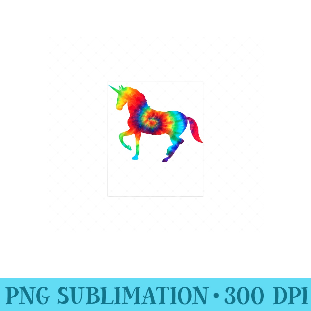 Tie Dye Unicorn Colorful Tye Dye Horse Horn - PNG design downloads - Boost Your Success with this Inspirational PNG Download