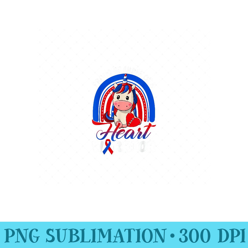 Proud Grandpa Of A Heart Warrior CHD Awareness Unicorn Rainb - Printable PNG Images - Revolutionize Your Designs