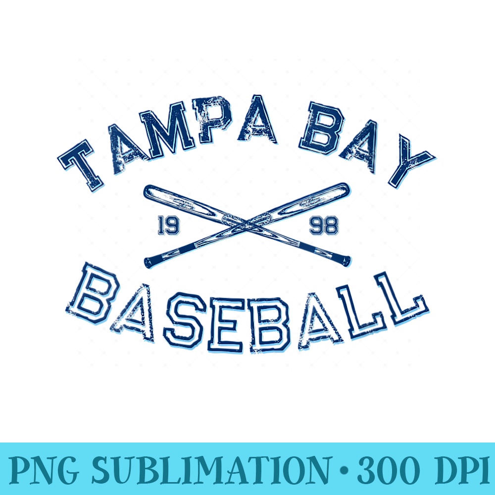Womens Classic Tampa Bay Florida Baseball Fan Retro Vintage - Unique PNG Artwork - Bring Your Designs to Life