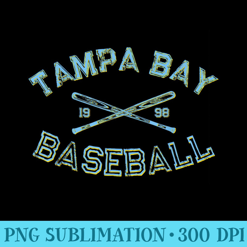Classic Tampa Bay Florida Baseball Fan Retro Vintage - Unique PNG Artwork - Perfect for Personalization