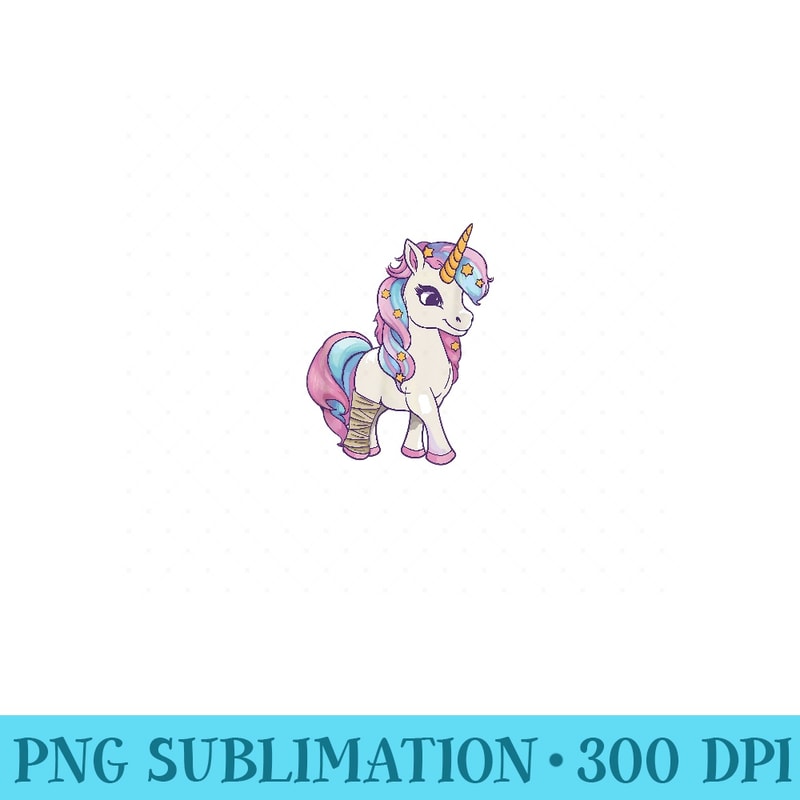 Unicorn With Broken Leg - Broken Leg Injury - Digital PNG Downloads - Trendsetting And Modern Collections