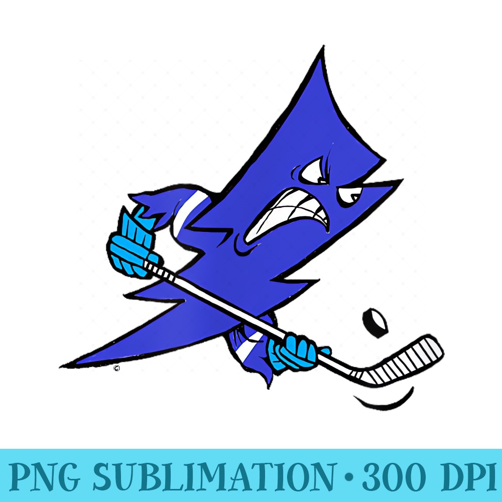 Ice Hockey Lightning Bolt Fast Slap Shot - Sublimation PNG Designs - Quick And Seamless Download Process