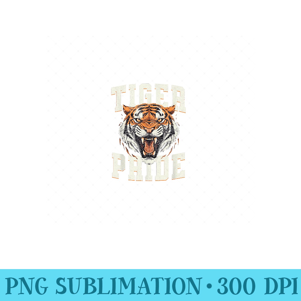 Tiger Pride Tiger Mascot Vintage School Sports Team - Unique Sublimation patterns - Unleash Your Inner Rebellion