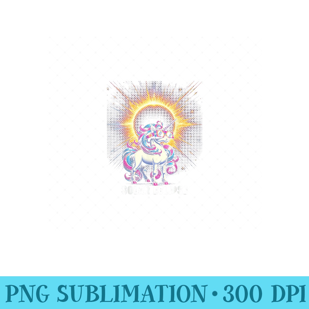 Solar Eclipse 2024 Total Eclipse April 8th 24 Unicorn - PNG Templates - Unleash Your Creativity