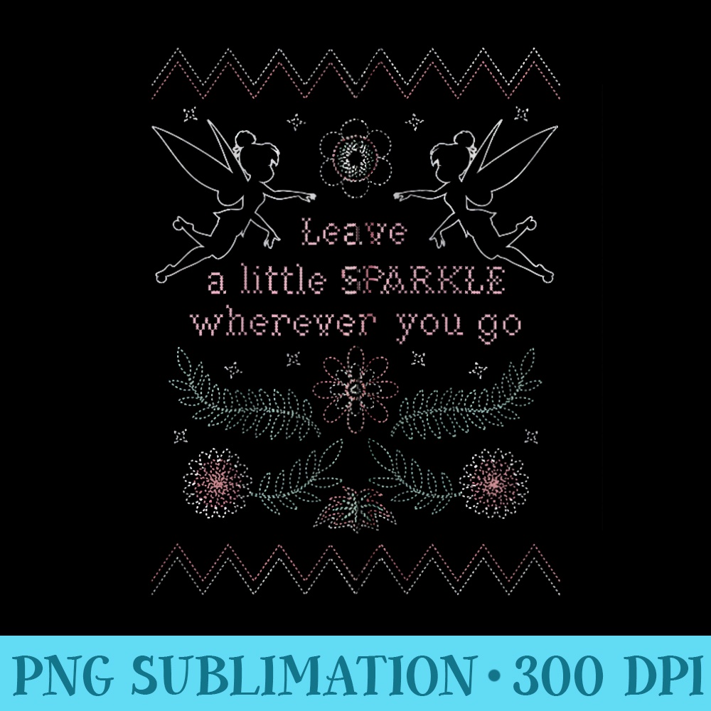Disney Peter Pan Tinker Bell Leave A Little Sparkle Zip Hoodie - PNG Download - Enhance Your Apparel with Stunning Detail