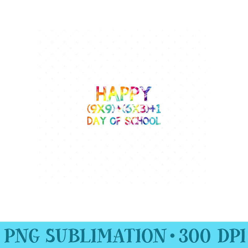 Math Formula 100 Days Of School Teacher Gi Tie Dye - PNG Clipart - Perfect for Creative Projects