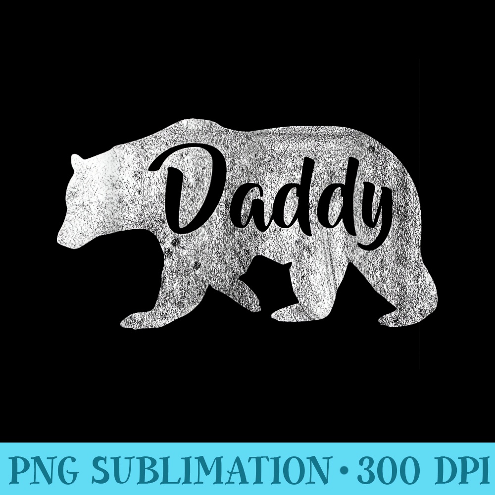 Mens Daddy Bear T Awesome Camping - Printable PNG Graphics - Stunning Sublimation Graphics