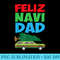Feliz Navi Dad Funny Dad Joke Christmas Tree on Car - PNG design assets - Perfect for Creative Projects