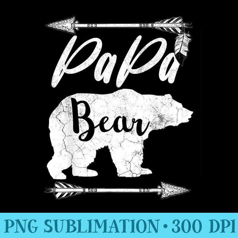 Fathers Day From Wife PAPA BEAR Grandpa Dad Birthday - PNG Templates - Stunning Sublimation Graphics