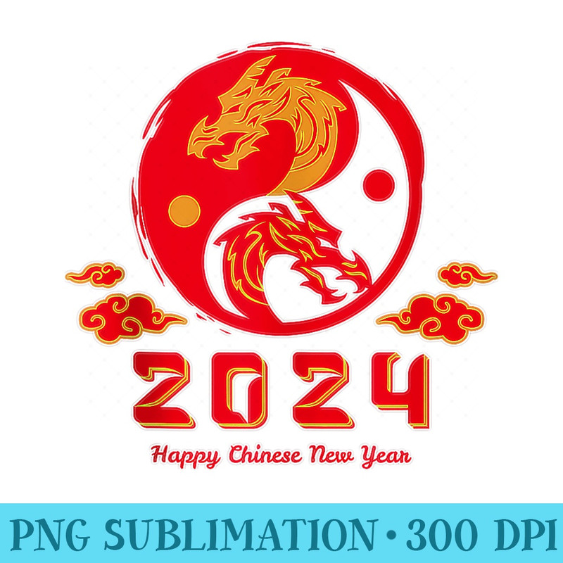 Year of the Dragon Happy New Year 2024 Chinese New Year 2024 - Digital PNG Downloads - Lifetime Access To Purchased Files