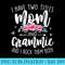 I Have Two Titles Mom Grammie I Rock Them Both Flower Mother Premium - PNG Prints - Stunning Sublimation Graphics