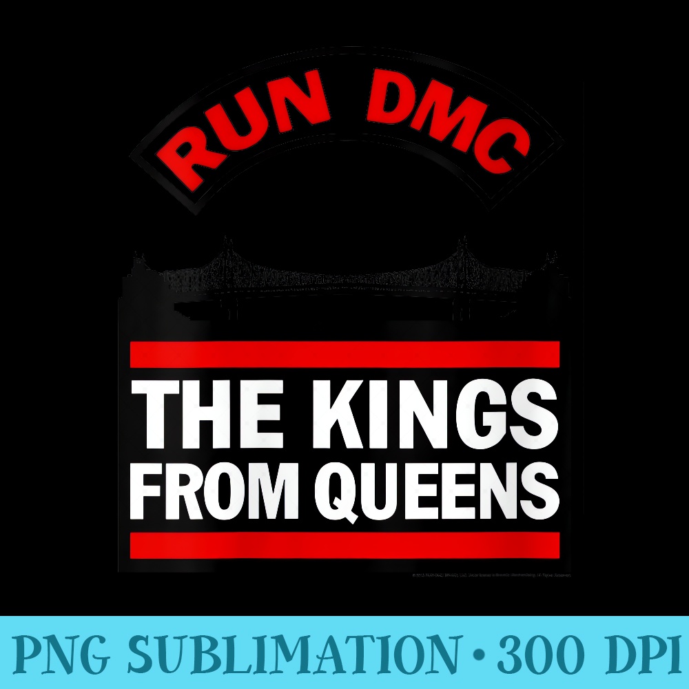 Run DMC Official Kings From Queens - PNG design assets - Perfect for Creative Projects