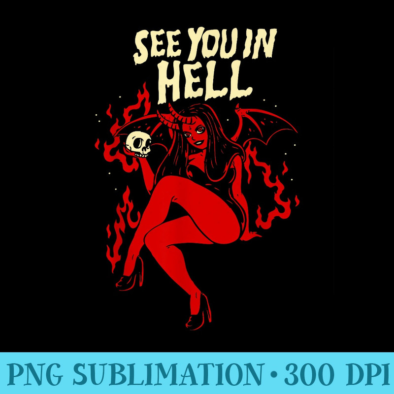 Horror Art Sexy Goth Girl Succubus Psychobilly Punk Art - High Quality PNG Files - Revolutionize Your Designs