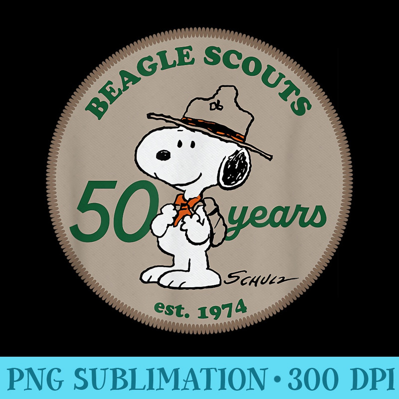 Peanuts Beagle Scouts 50 Years - Digital PNG Downloads - Create with Confidence