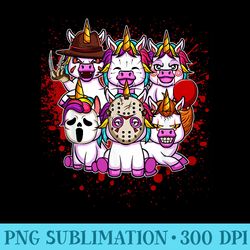 my little horror crew halloween unicorns - printable png images