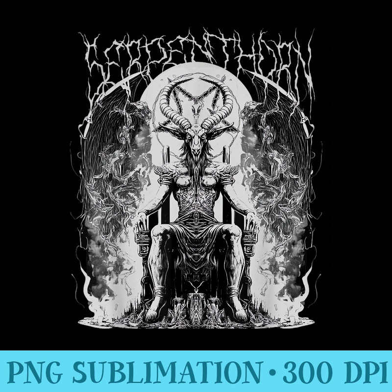 Baphomet Occult Satan Goat Head Tarot Card Unholy Horror - PNG design downloads - Lifetime Access To Purchased Files