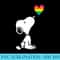 Peanuts - Snoopy Pride Month Rainbow Heart - Mug Sublimation PNG - Capture Imagination with Every Detail