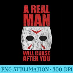 halloween horror a real man chases after you - png design downloads