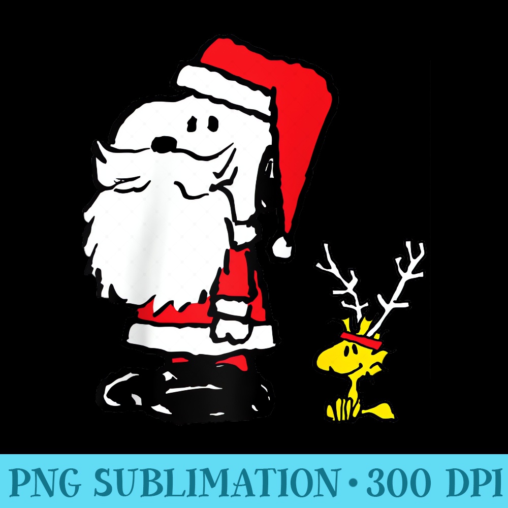 Peanuts Holiday Santa Snoopy Raglan Baseball - Exclusive PNG designs - Lifetime Access To Purchased Files