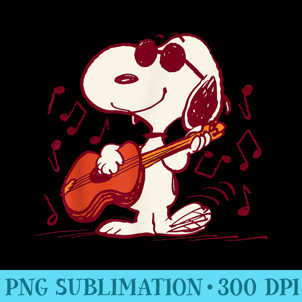 Peanuts - Joe Cool Guitar - Unique Sublimation patterns - Bring Your Designs to Life