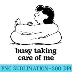 peanuts - lucy van pelt busy taking care of me premium - trendy png designs