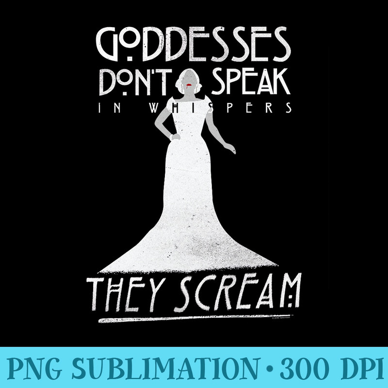American Horror Story Hotel Goddesses Scream Premium - Unique Sublimation PNG Download - Unleash Your Creativity