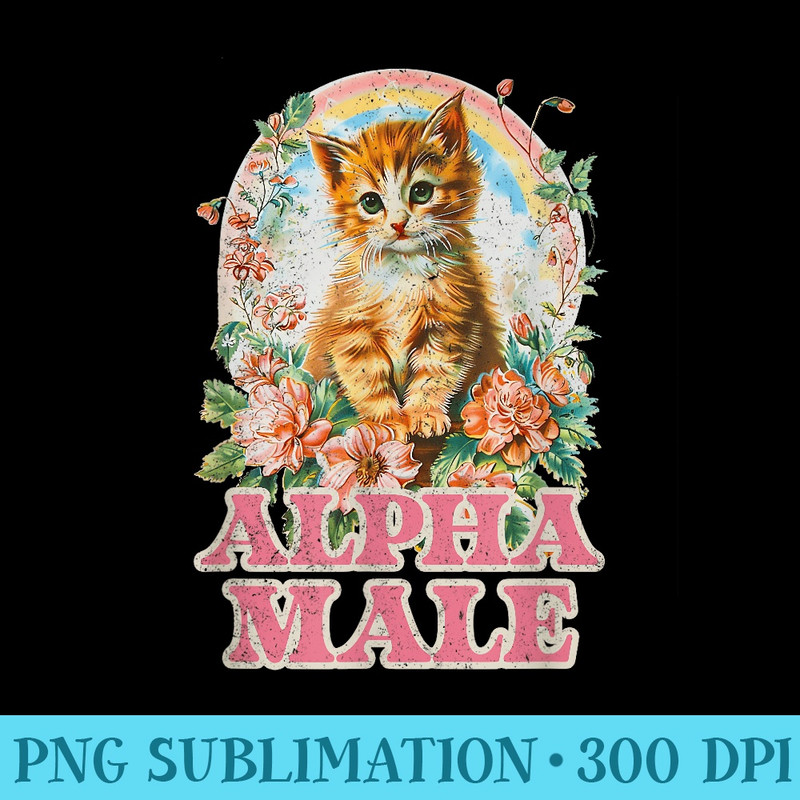 Alpha Male - Ready To Print PNG Designs - Eco Friendly And Sustainable Digital Products