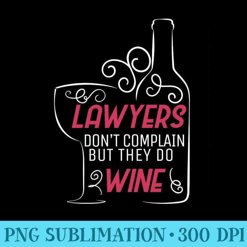 Lawyers Dont Complain Wine Lover Law Student Bar Exam - Digital PNG Artwork - Trendsetting And Modern Collections
