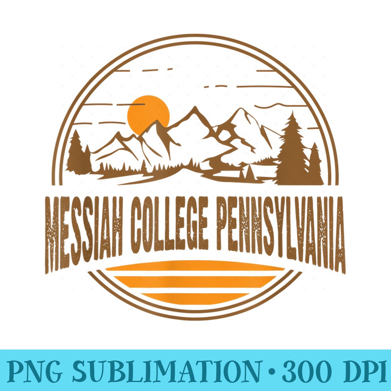 Vintage Messiah College Pennsylvania Mountain Hiking Print - PNG Art Files - Eco Friendly And Sustainable Digital Products