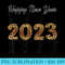 Happy New Year 2023 Leopard Print Goodbye 2022 Hello - Ready To Print PNG Designs - Easy-To-Print And User-Friendly Designs