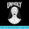 Horror Unholy Nun Occult Gothic Dark Humor Retro Vintage - PNG Prints - Capture Imagination with Every Detail