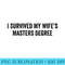 I Survived My Wifes Masters Degree Graduation Wife Friends Raglan Baseball - PNG Design Files - Fashionable and Fearless