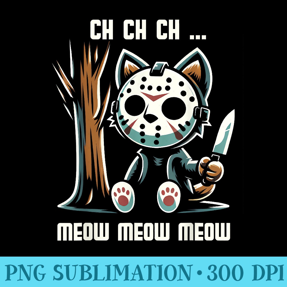 Vintage Cat Movie Horror Lovely Animal Classic Meow Kitten - PNG Graphics - Vibrant and Eye-Catching Typography