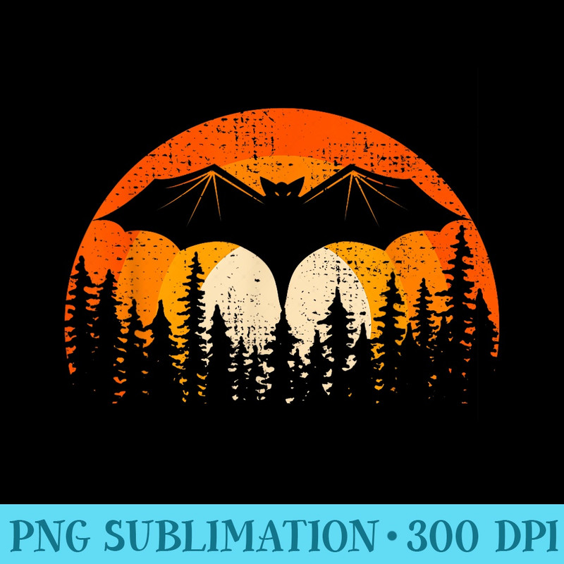 Bats Are Cool Lovely Bat Sunset School Summer Break Graphic - PNG Download Source - Perfect for Personalization