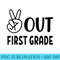 Peace Out First Grade, Last Day of School Cute Design Raglan Baseball - Sublimation printables PNG download - Unlock Vibrant Sublimation Designs