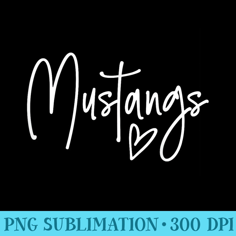 Mustangs School Sports Fan Team Spirit - PNG Download Graphic - Premium Quality PNG Artwork