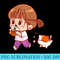 Girls and Cat Boba Tea Bubble Tea Kawaii Anime Japanese - Unique Sublimation PNG Download - Fashionable and Fearless