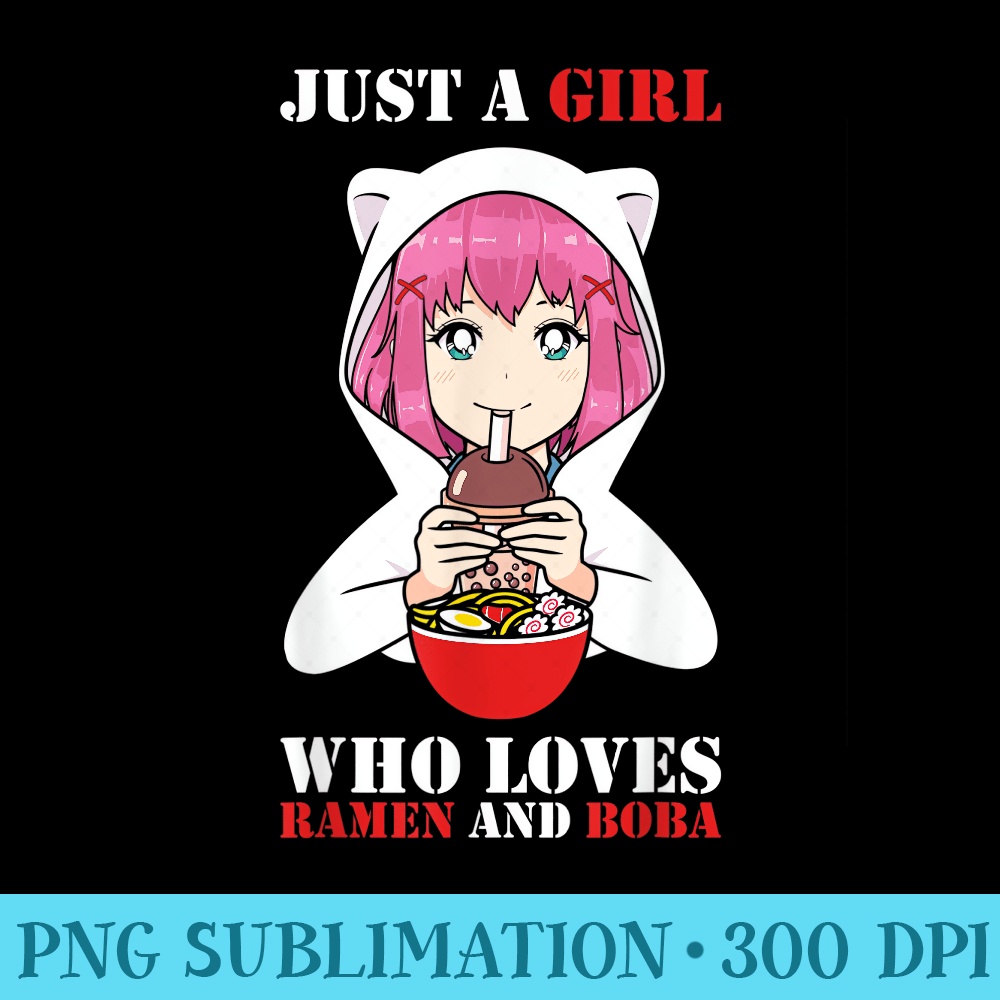 Cat Boba Tea Bubble Tea Anime Kawaii Neko for Girls nager - Ready To Print PNG Designs - Unleash Your Inner Rebellion